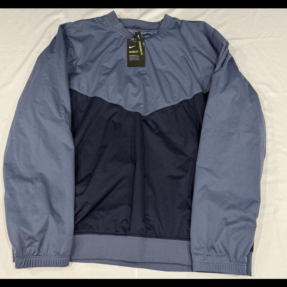 Nike Golf Pullover Mens XL SHIELD Victory Water Resistant Blue